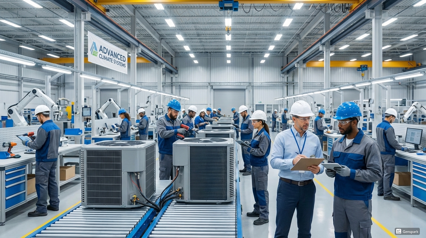 Manufacturing assembly line and production
